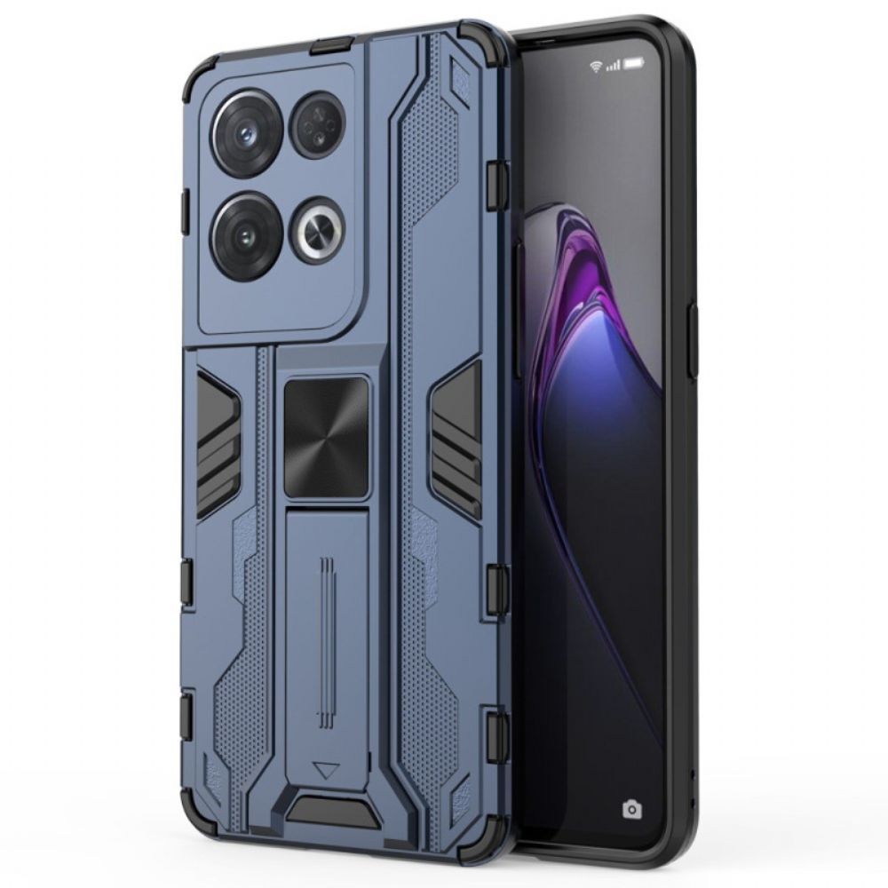 Hoesje voor Oppo Reno 8 Pro Verticale En Horizontale Verwijderbare Beugel