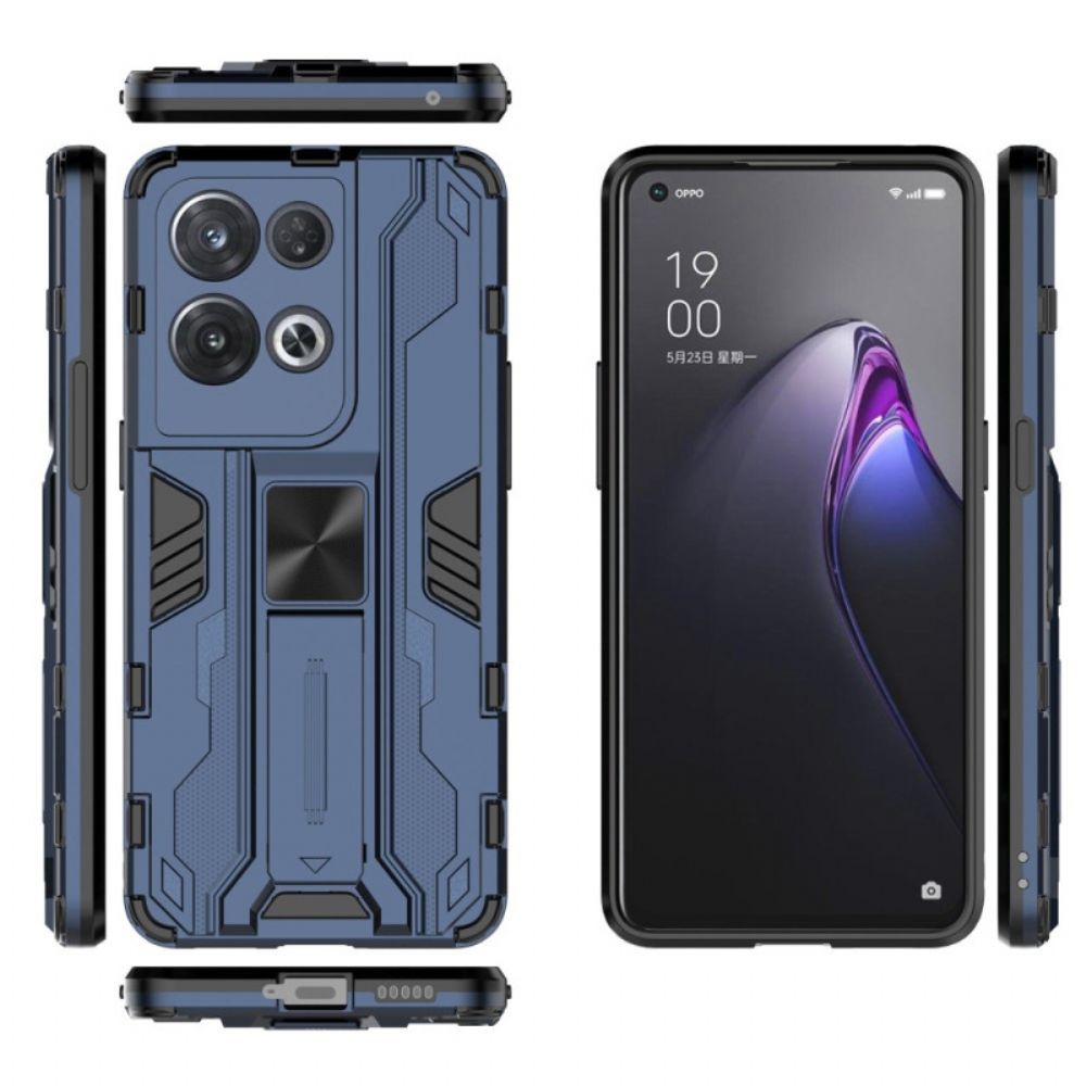 Hoesje voor Oppo Reno 8 Pro Verticale En Horizontale Verwijderbare Beugel