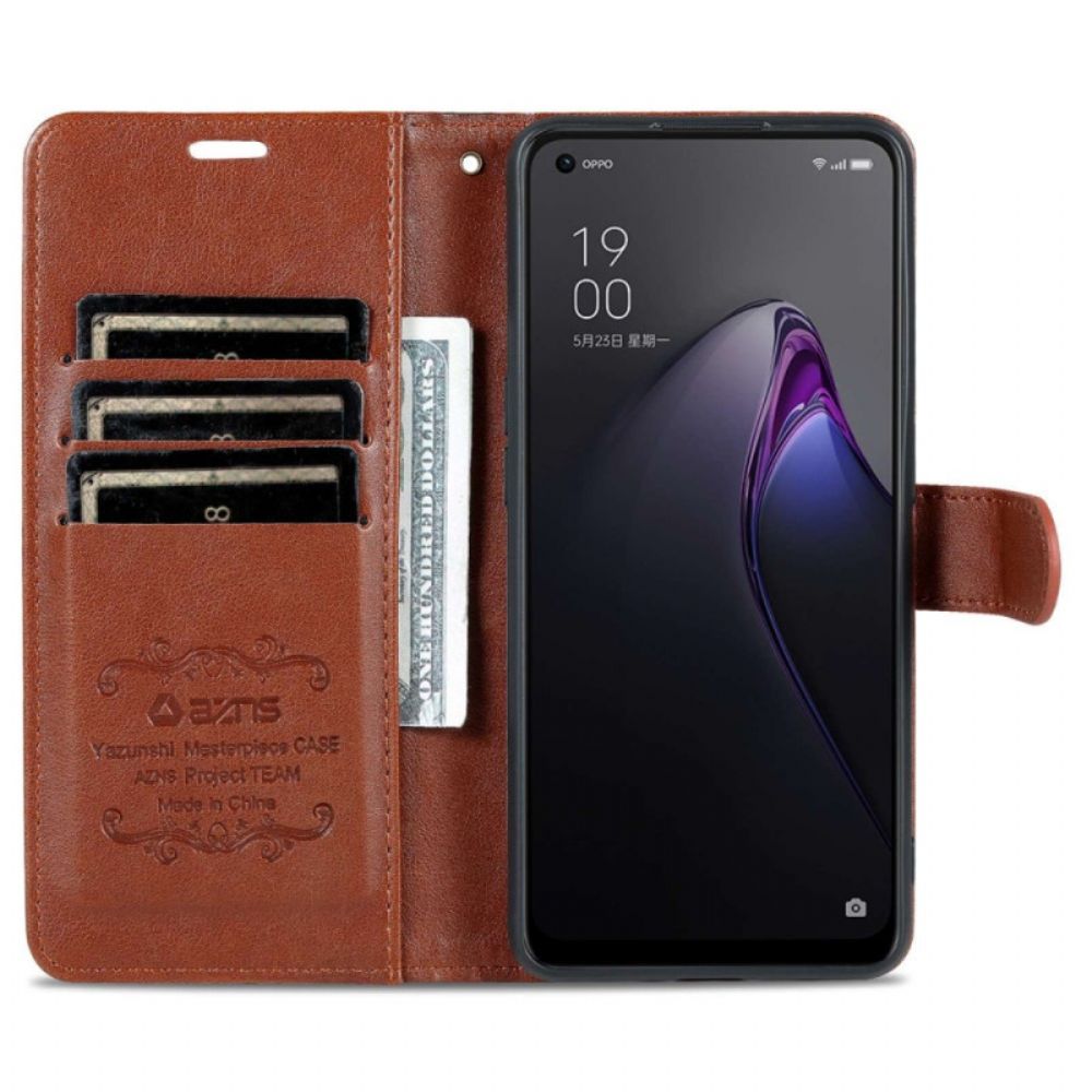 Leren Hoesje voor Oppo Reno 8 Pro Azns Kunstleer