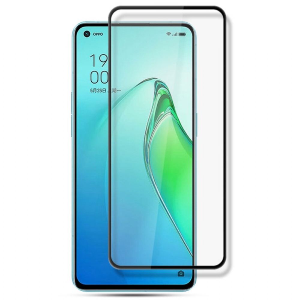 Oppo Reno 8 Pro Screenprotector Van Gehard Glas Zwarte Randen