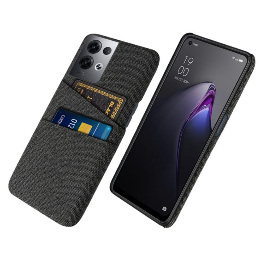 Telefoonhoesje voor Oppo Reno 8 Pro Kaarthouder Doek