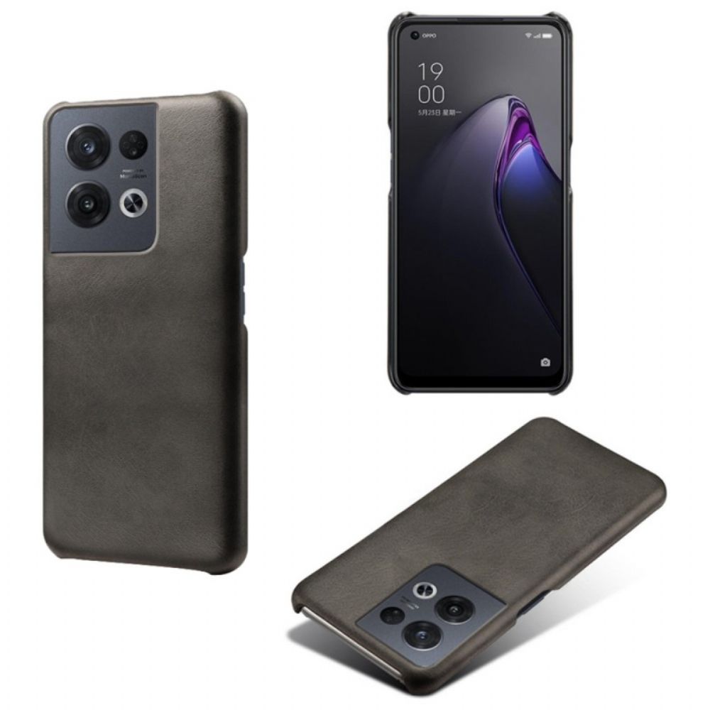 Telefoonhoesje voor Oppo Reno 8 Pro Ledereffect