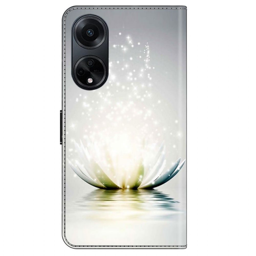 Folio-hoesje Oppo A98 5g Telefoonhoesje Lotus