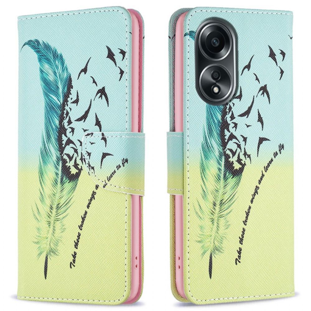 Folio-hoesje Oppo A98 5g Veren En Vogels