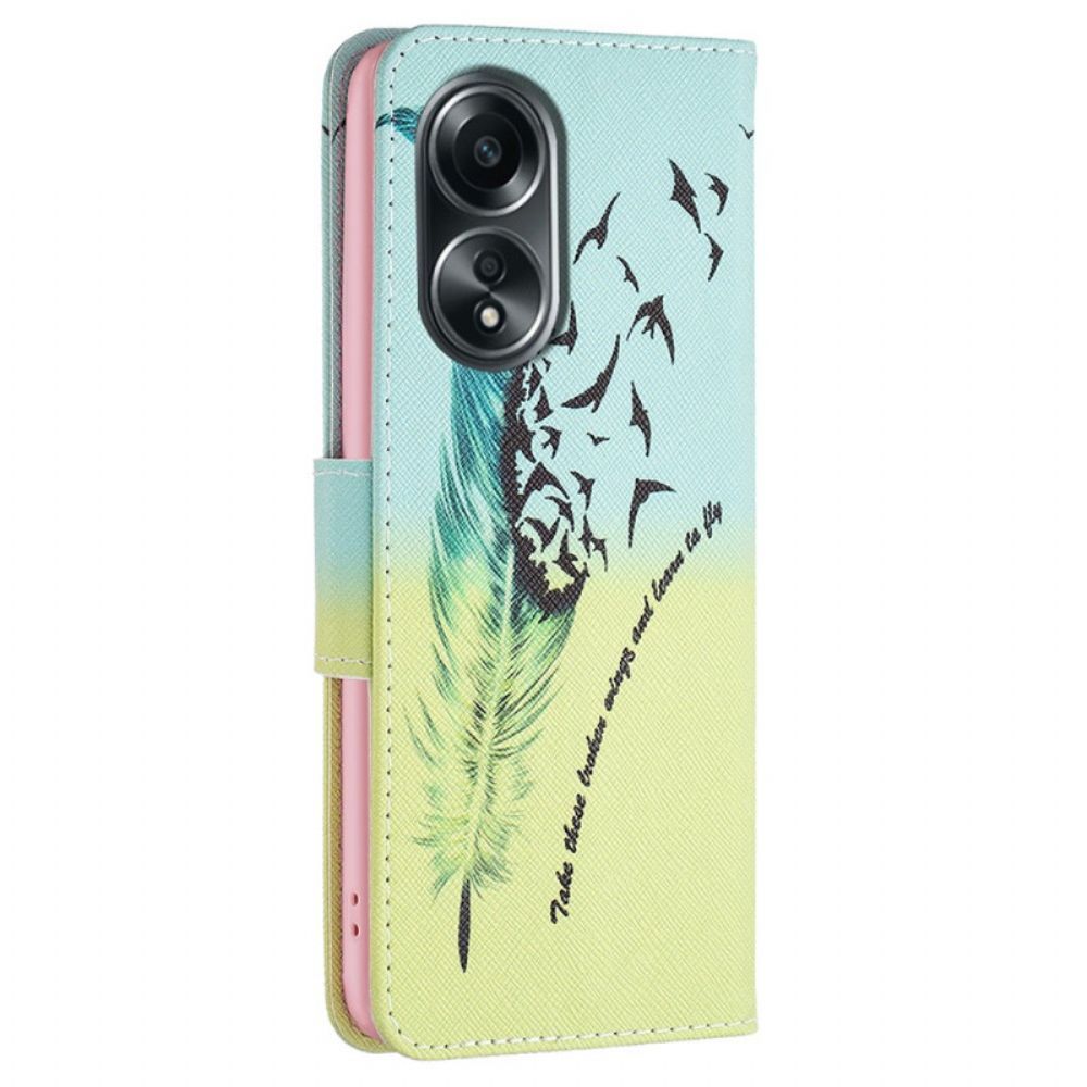 Folio-hoesje Oppo A98 5g Veren En Vogels