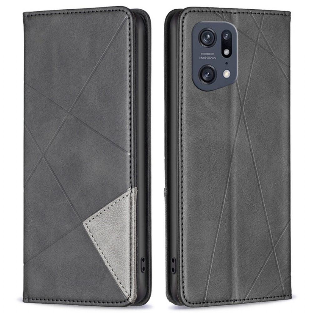 Bescherming Hoesje voor Oppo Find X5 Pro Folio-hoesje Diamanten