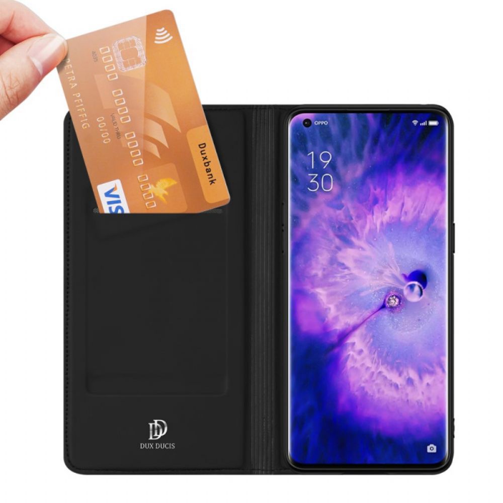 Bescherming Hoesje voor Oppo Find X5 Pro Folio-hoesje Dux Ducis Pro-serie Skin