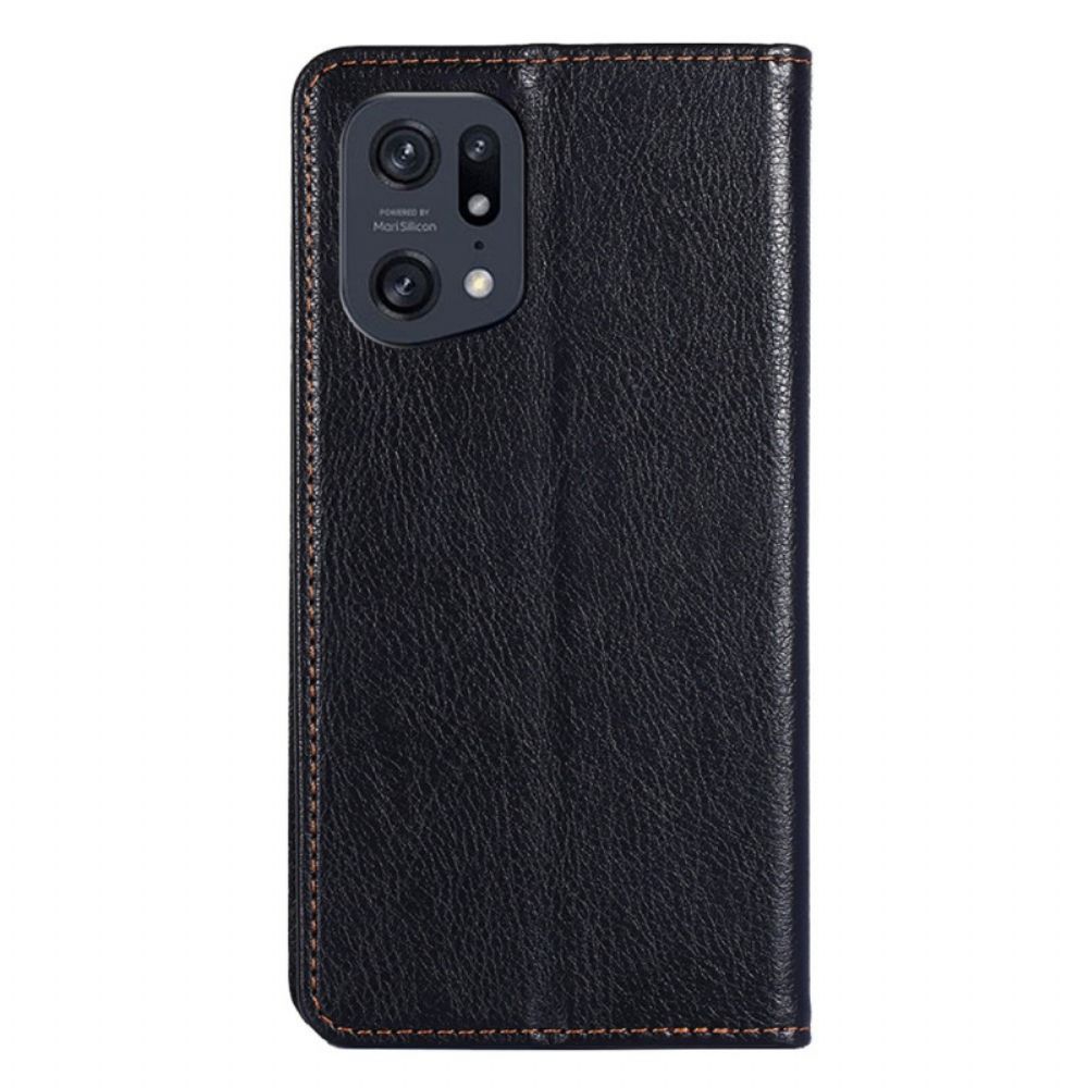 Bescherming Hoesje voor Oppo Find X5 Pro Folio-hoesje Effen Kleur