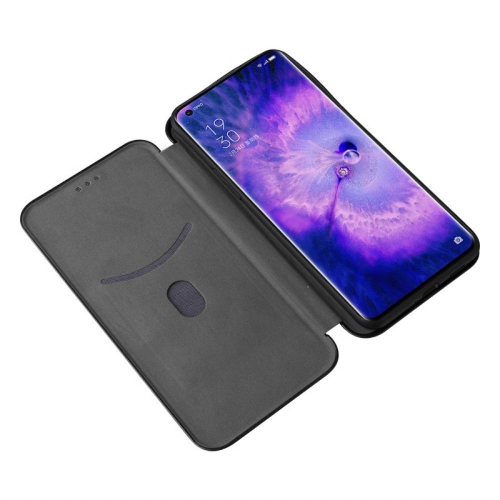 Bescherming Hoesje voor Oppo Find X5 Pro Folio-hoesje Koolstofvezeltextuur