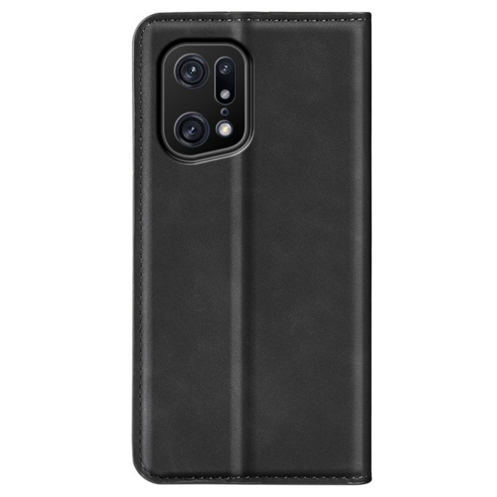 Bescherming Hoesje voor Oppo Find X5 Pro Folio-hoesje Skin-touch