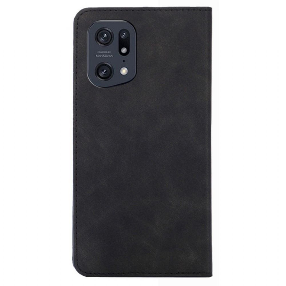 Bescherming Hoesje voor Oppo Find X5 Pro Folio-hoesje Skin-touch