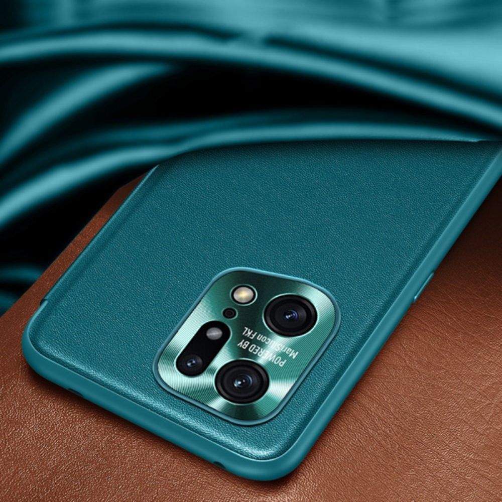 Bescherming Hoesje voor Oppo Find X5 Pro Kunstleer