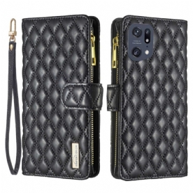 Flip Case voor Oppo Find X5 Pro Binfen Kleurstijl Gewatteerd