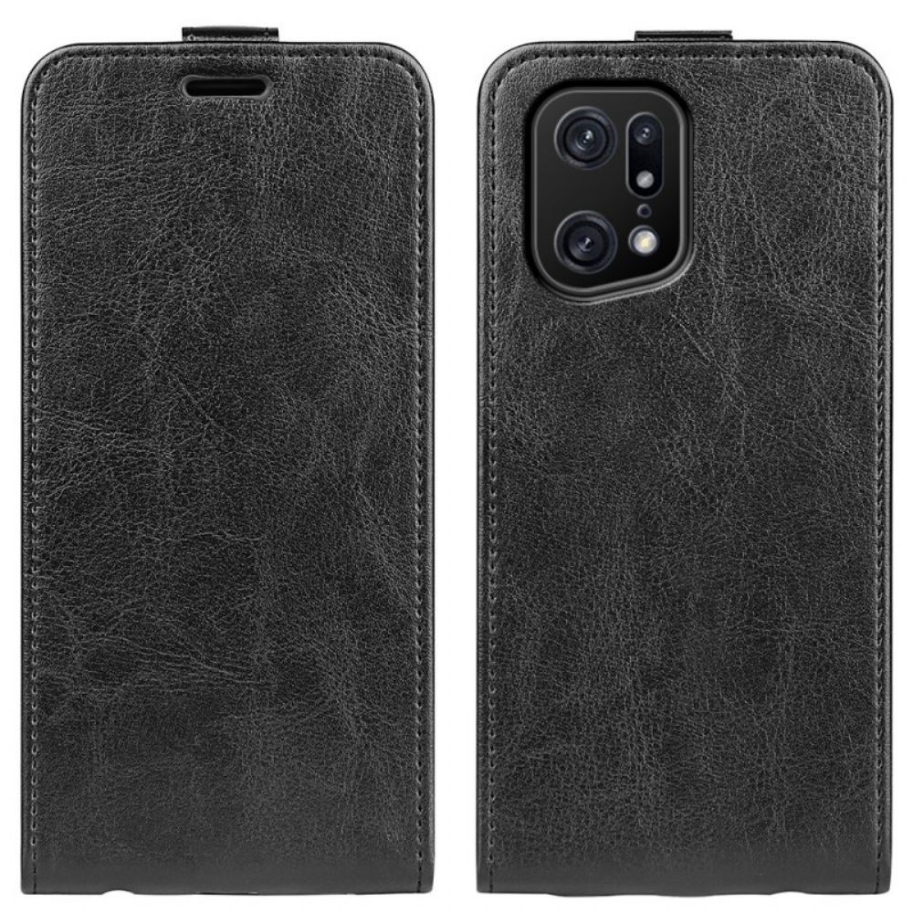 Flip Case voor Oppo Find X5 Pro Folio-hoesje Verticale Klep