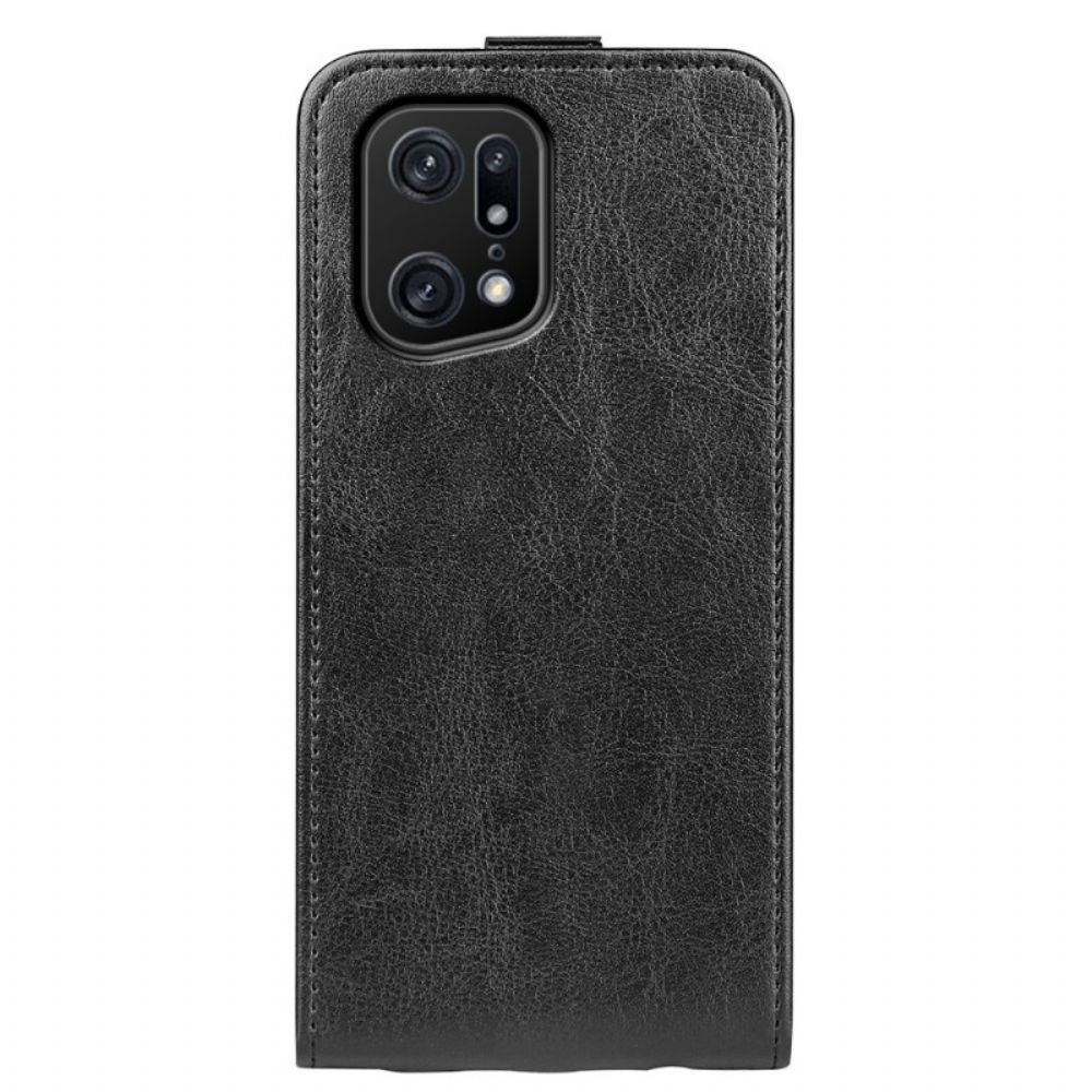 Flip Case voor Oppo Find X5 Pro Folio-hoesje Verticale Klep