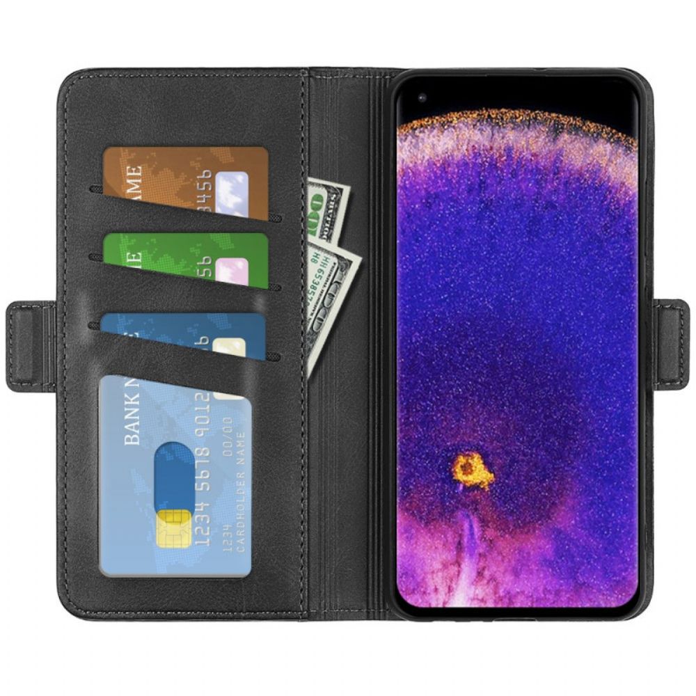 Folio-hoesje voor Oppo Find X5 Pro Dubbele Sluiting