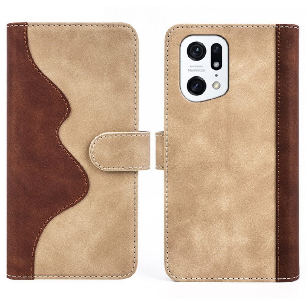 Folio-hoesje voor Oppo Find X5 Pro Grafisch Patroon