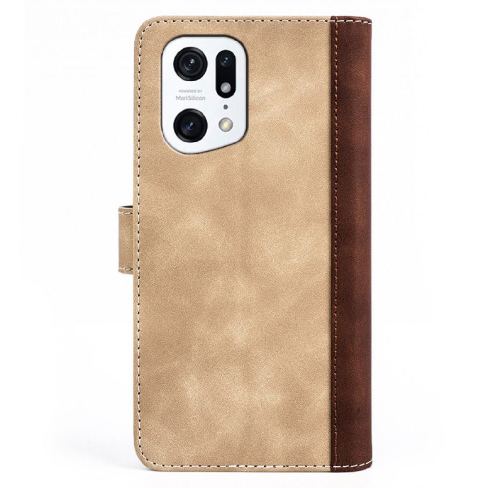 Folio-hoesje voor Oppo Find X5 Pro Grafisch Patroon