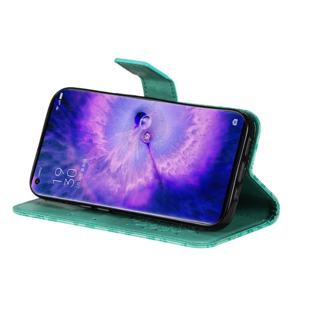 Folio-hoesje voor Oppo Find X5 Pro Met Ketting Thong Zon