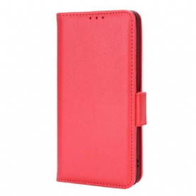 Folio-hoesje voor Oppo Find X5 Pro Traditionele Litchi-leerstijl