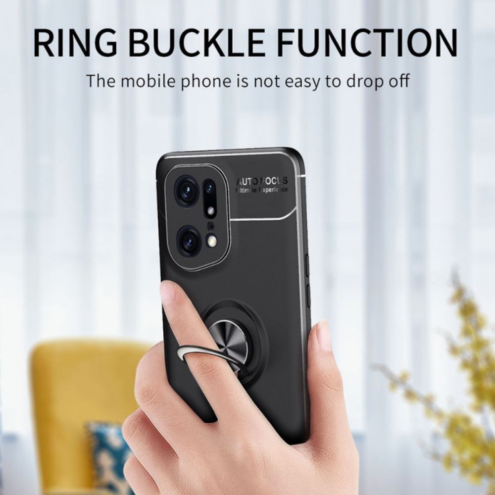 Hoesje voor Oppo Find X5 Pro Draaiende Ring