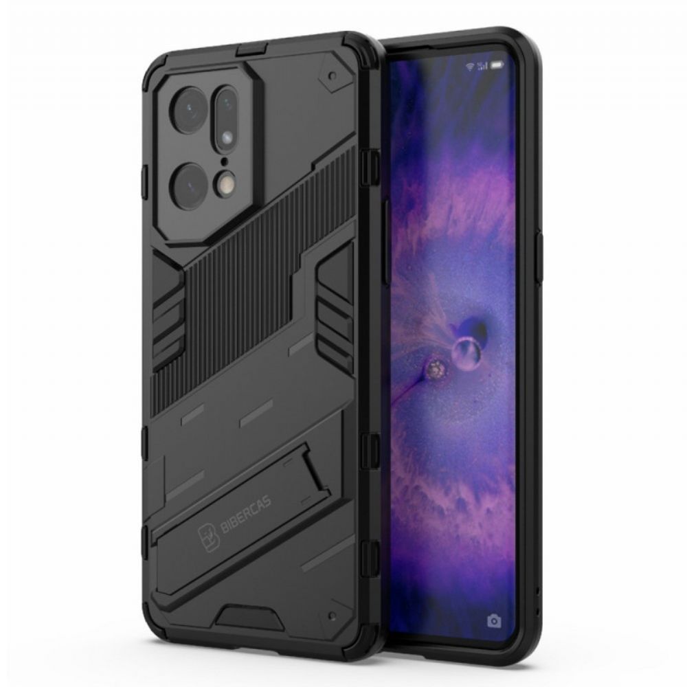 Hoesje voor Oppo Find X5 Pro Handsfree Twee Standen Verwijderbare Standaard