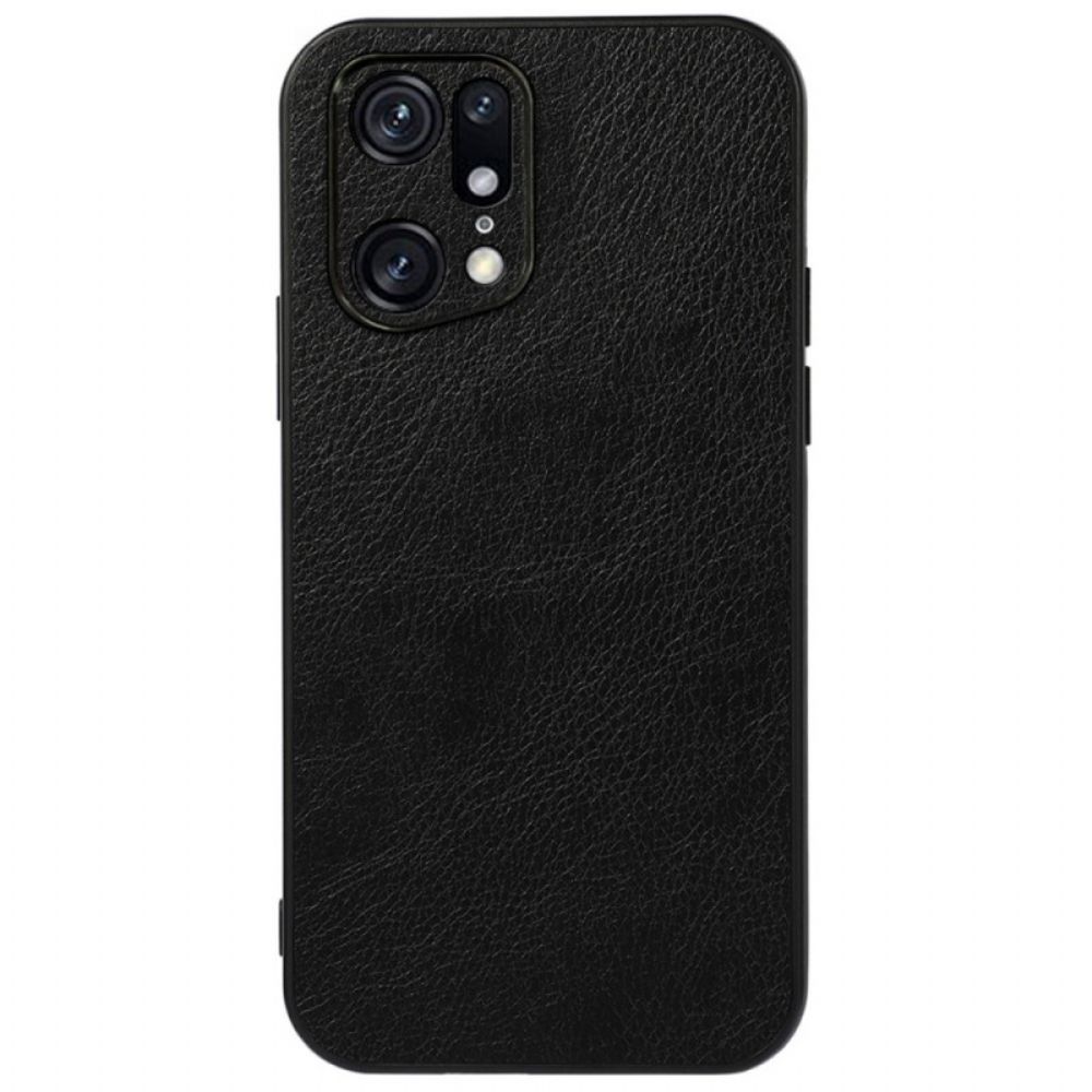 Hoesje voor Oppo Find X5 Pro Lichi Leereffect