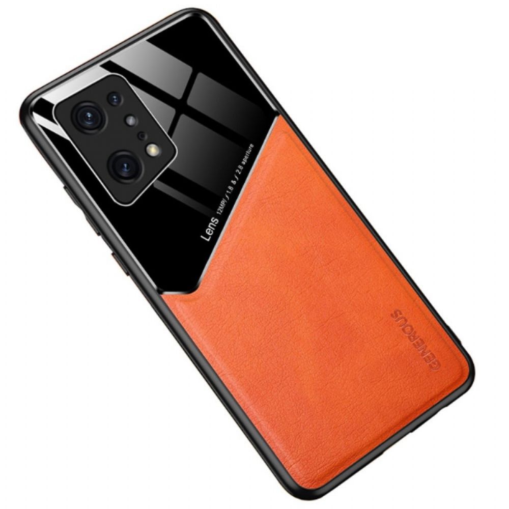 Hoesje voor Oppo Find X5 Pro Premium Kunstleer