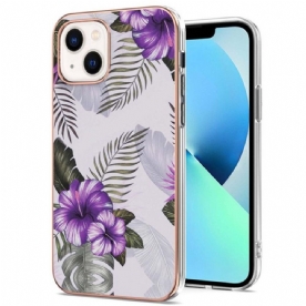 Hoesje voor iPhone 15 Bloemenmarmer