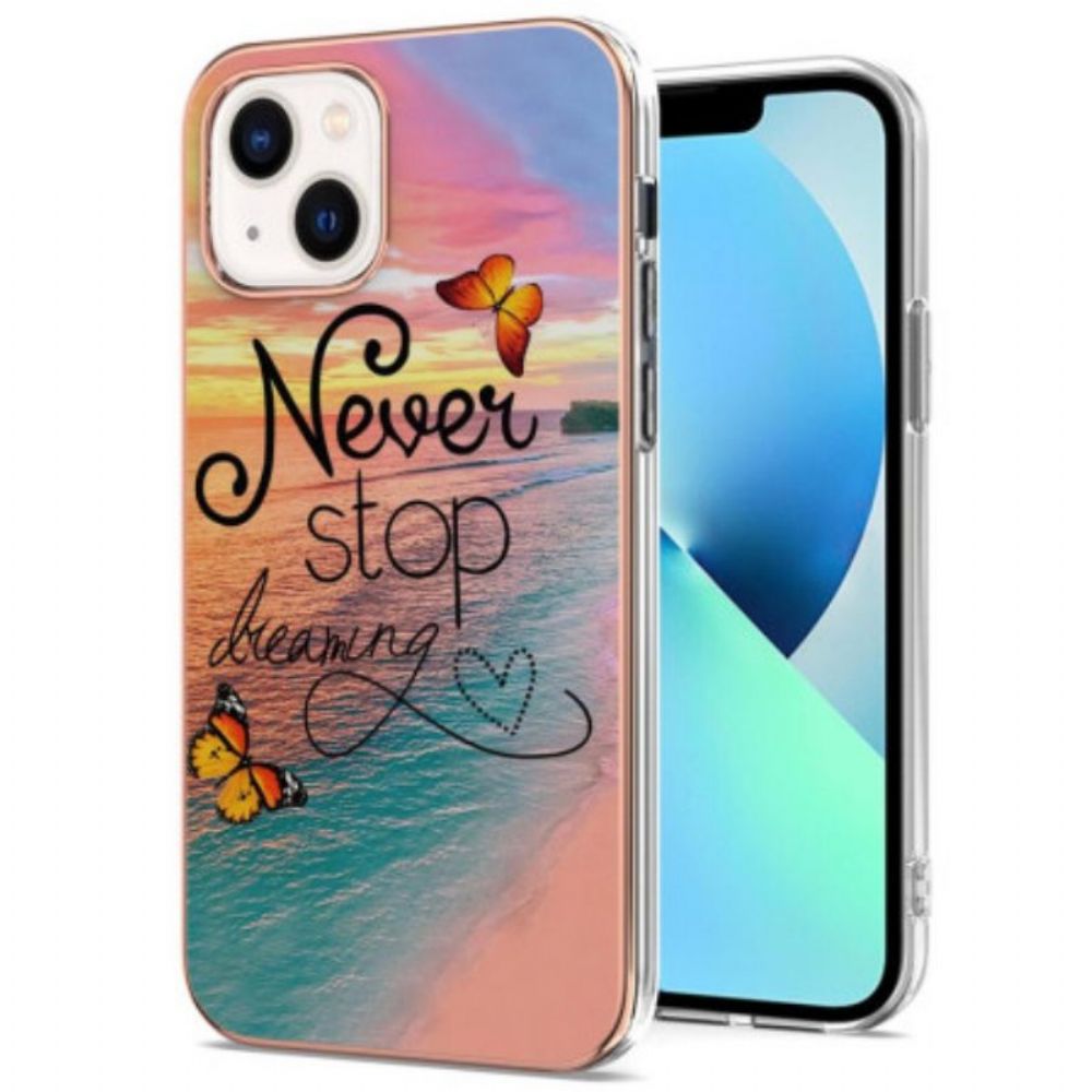 Hoesje voor iPhone 15 Stop Nooit Met Dromen