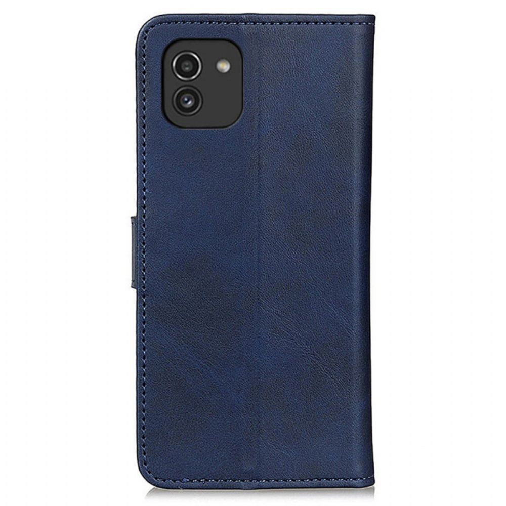 Folio-hoesje voor Samsung Galaxy A03 Mat Leereffect