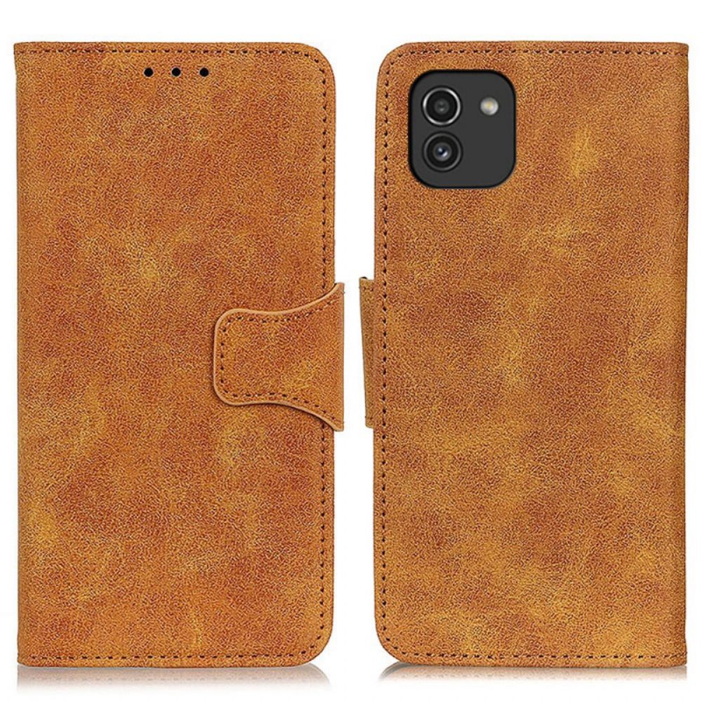 Folio-hoesje voor Samsung Galaxy A03 Vintage Splitleer