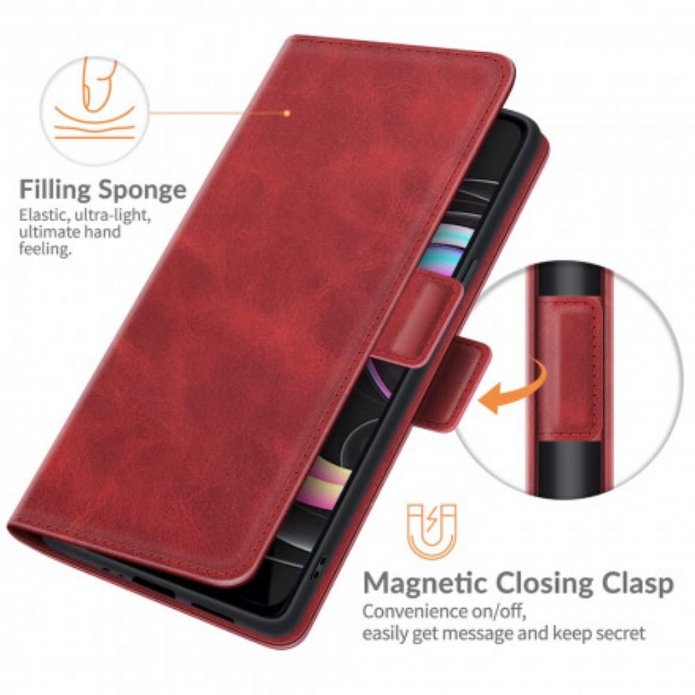 Folio-hoesje voor Motorola Edge 20 Lite Flip Case Klassieke Dubbele Klep