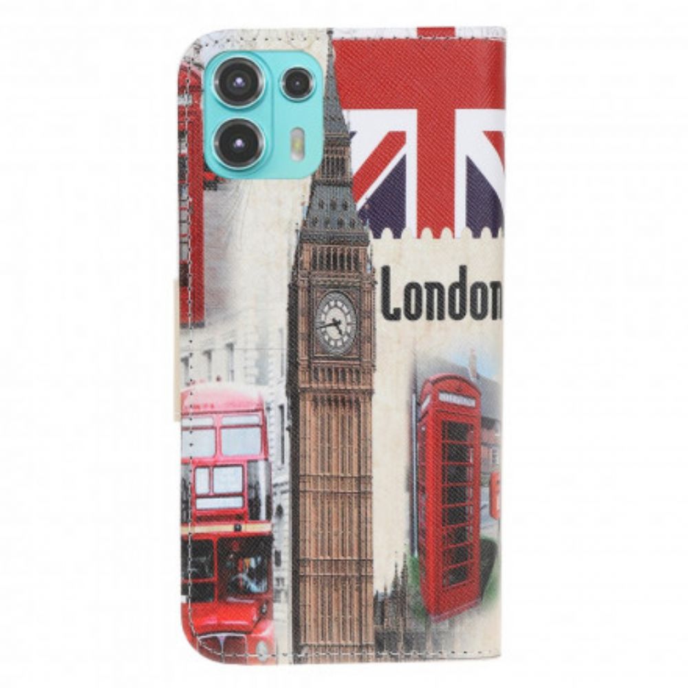 Folio-hoesje voor Motorola Edge 20 Lite Londen Leven