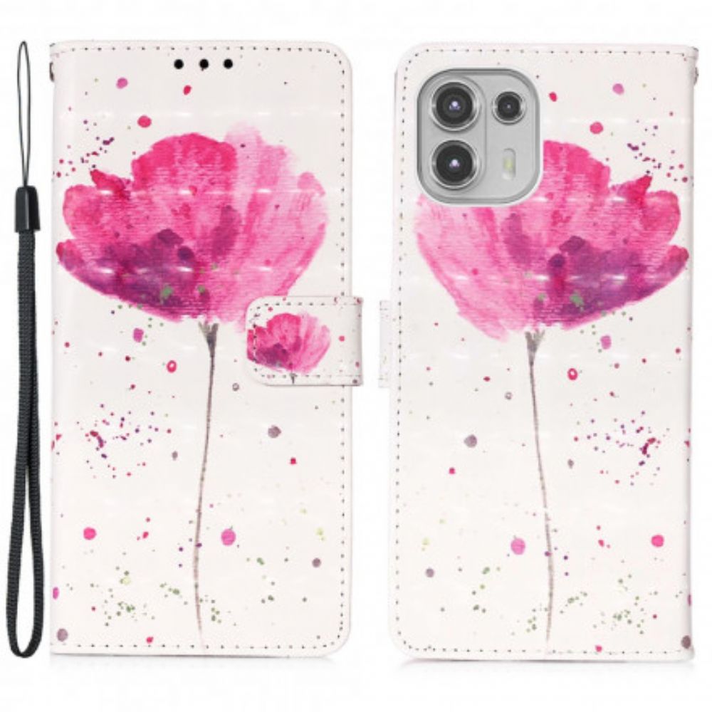 Hoesje Folio-hoesje voor Motorola Edge 20 Lite Aquarel Halster