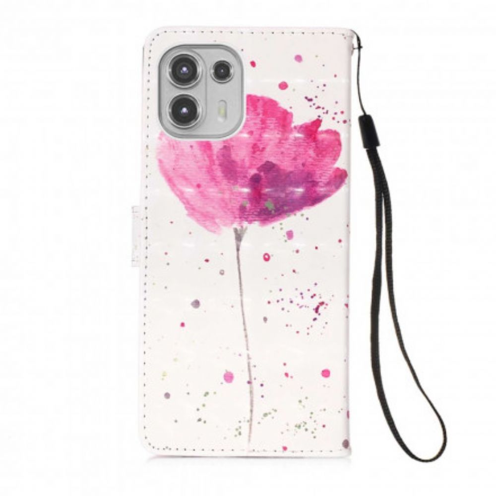 Hoesje Folio-hoesje voor Motorola Edge 20 Lite Aquarel Halster