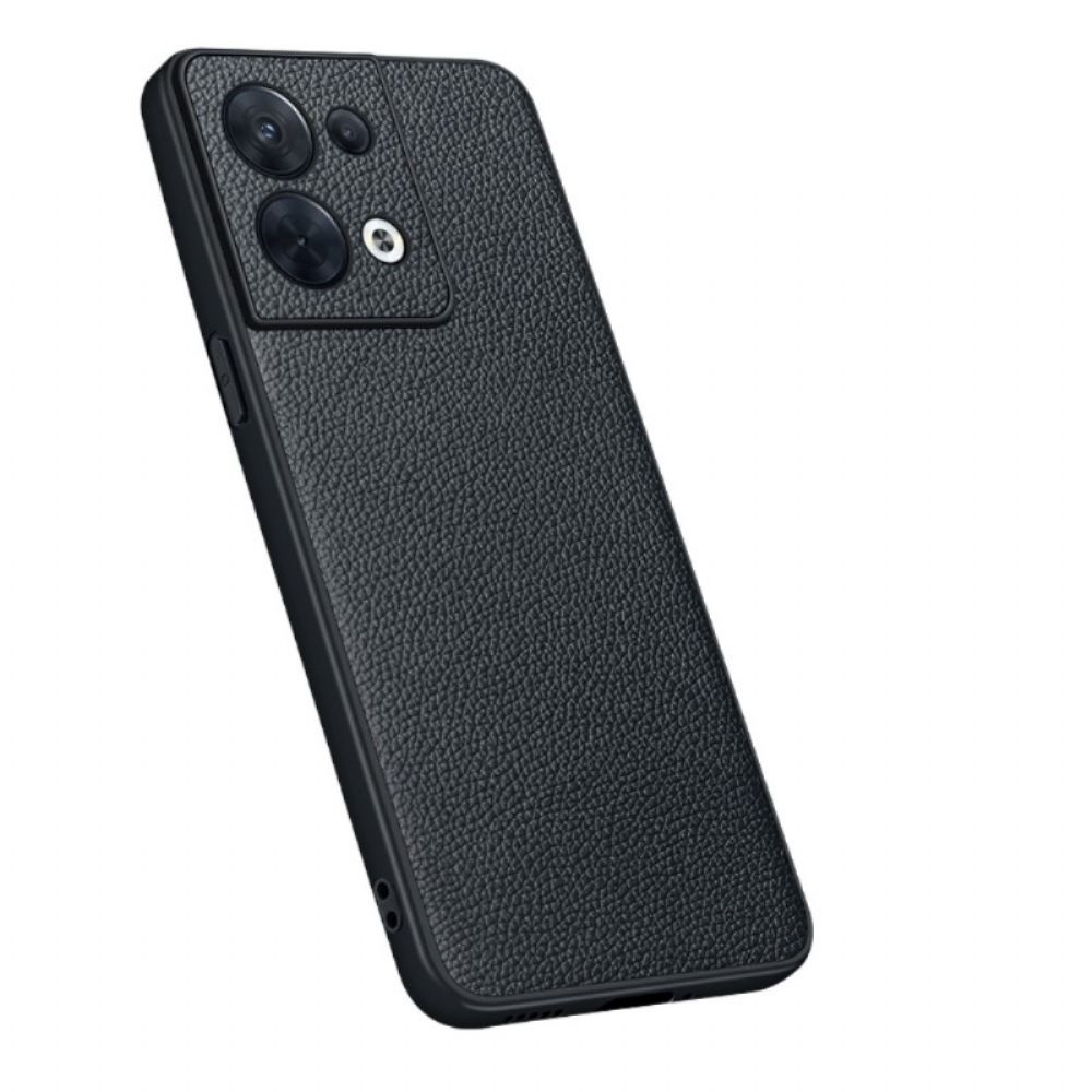 Hoesje voor Oppo Reno 8 Echt Litchi-leer