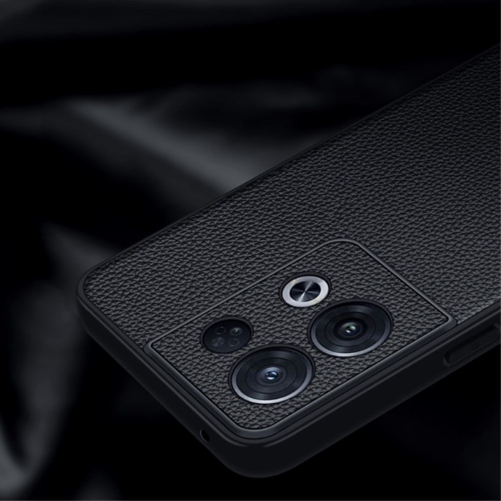 Hoesje voor Oppo Reno 8 Echt Litchi-leer