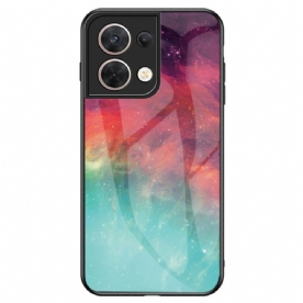 Hoesje voor Oppo Reno 8 Patroon Van Gehard Glas