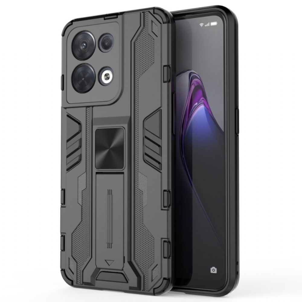 Hoesje voor Oppo Reno 8 Verticale En Horizontale Verwijderbare Beugel