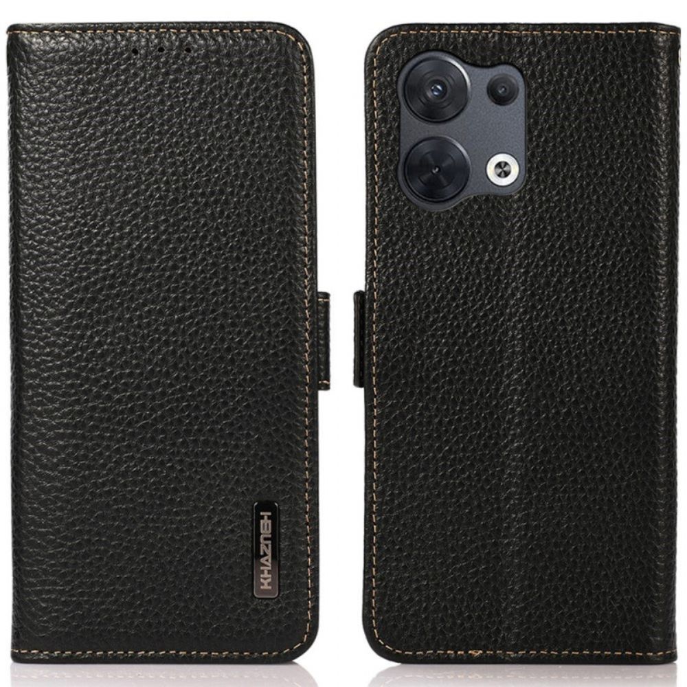 Leren Hoesje voor Oppo Reno 8 Litchi Leer Khazneh Rfid