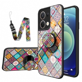 Telefoonhoesje voor Oppo Reno 8 Patchwork