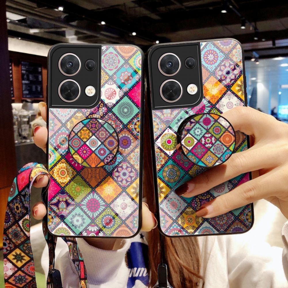 Telefoonhoesje voor Oppo Reno 8 Patchwork