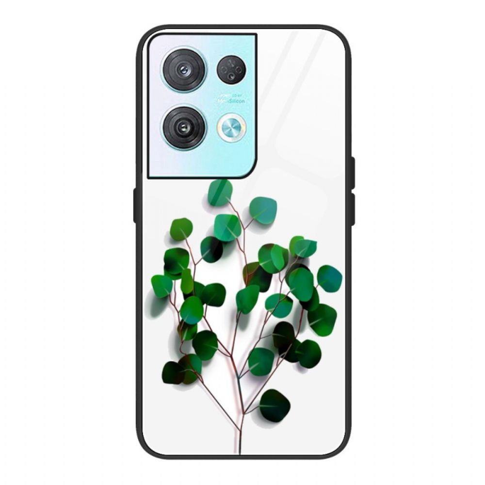 Telefoonhoesje voor Oppo Reno 8 Plantaardig Gehard Glas