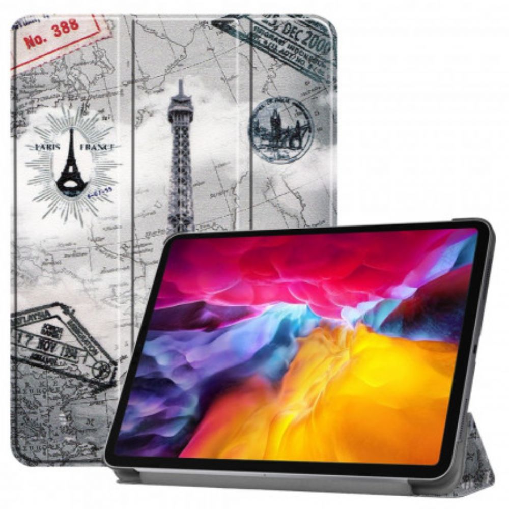 Bescherming Hoesje voor iPad Air (2022) (2020) / Pro 11" Eiffeltoren Stylus Houder