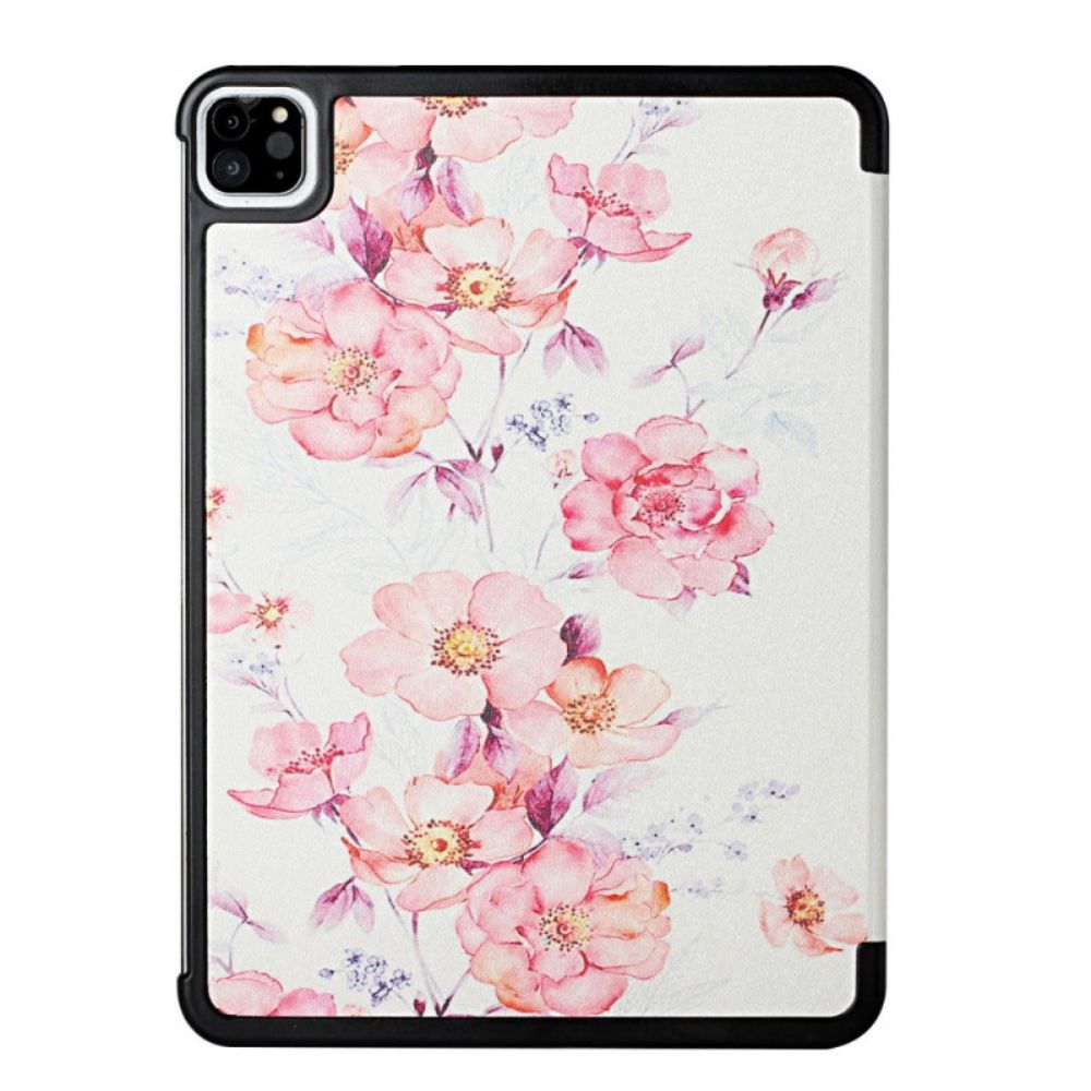 Bescherming Hoesje voor iPad Air (2022) (2020) / Pro 11" Faux Leer Met Bloemen