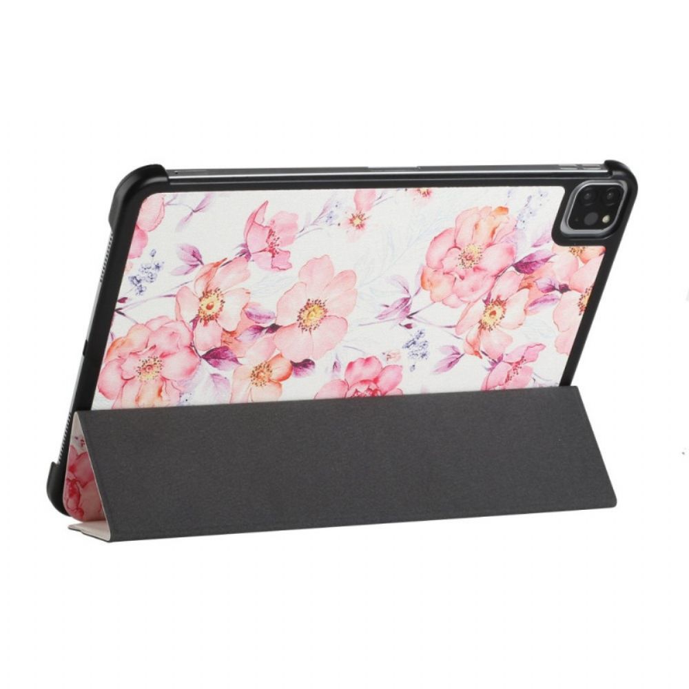 Bescherming Hoesje voor iPad Air (2022) (2020) / Pro 11" Faux Leer Met Bloemen