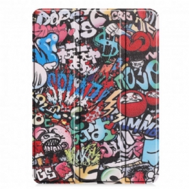 Bescherming Hoesje voor iPad Air (2022) (2020) / Pro 11" Graffiti Pennenhouder