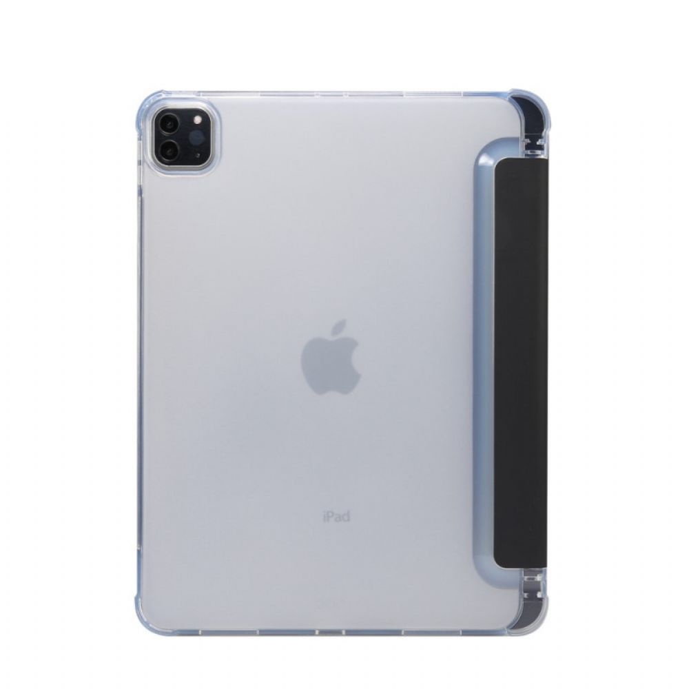 Bescherming Hoesje voor iPad Air (2022) (2020) / Pro 11" Kunstleer En Doorzichtige Achterkant