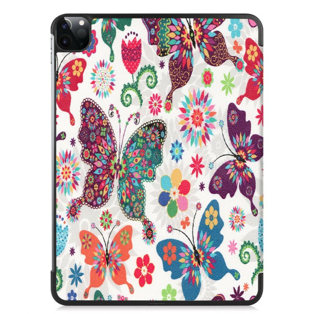 Bescherming Hoesje voor iPad Air (2022) (2020) / Pro 11" Retro Vlinders En Bloemen